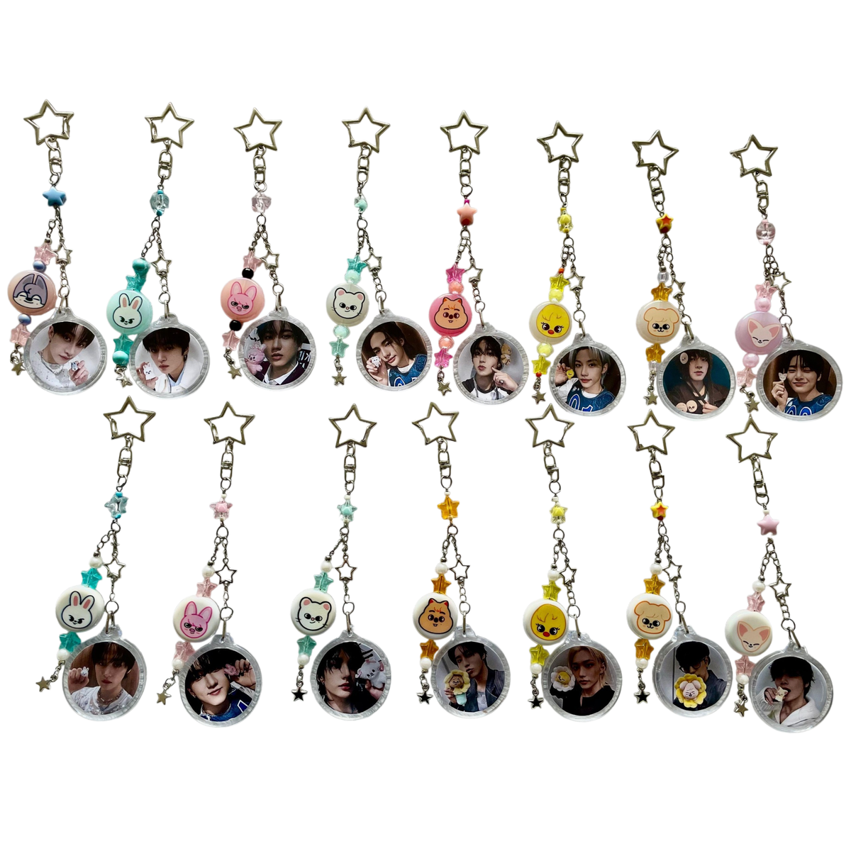 Llavero Acrílico Circular + Colgante SKZOO Stray Kids | 15 cm