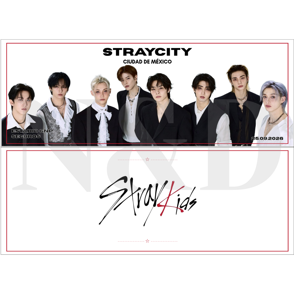 Mini Banner Fanmade Stray Kids | Sencillo y Holográfico | 12x5 cm | Paquete 50 o 100 piezas