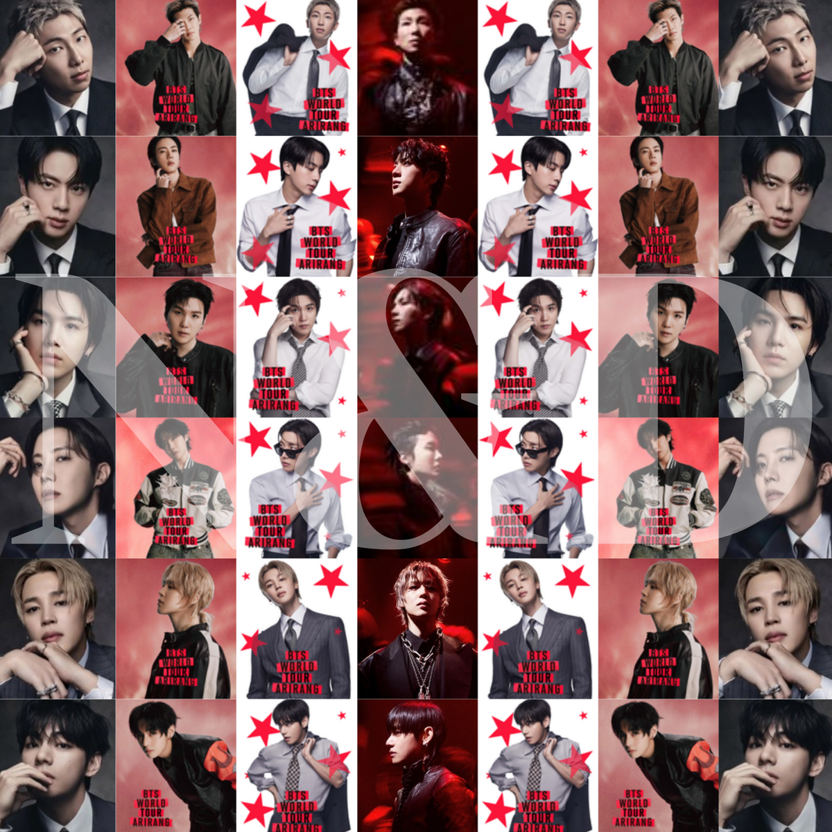 Stickers Fanmade BTS | Holográficos y Sin Laminado | Varios tamaños | Paquete 100 piezas