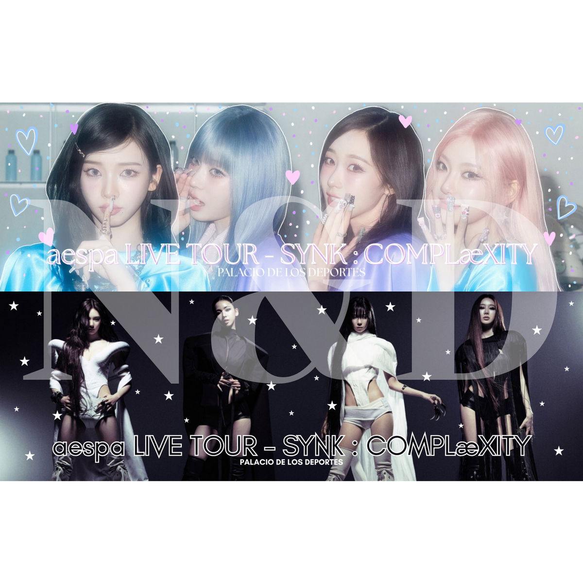 Banner Fanmade aespa | Sencillo y Holográfico | 20x6.5 cm | Paquete 50 o 100 piezas