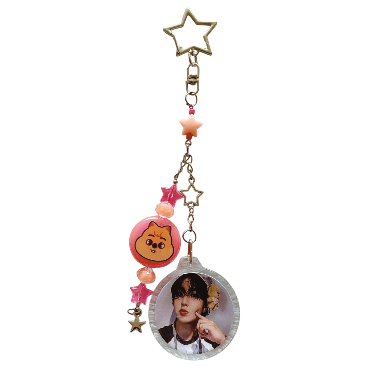 Llavero Acrílico Circular + Colgante SKZOO Stray Kids | 15 cm