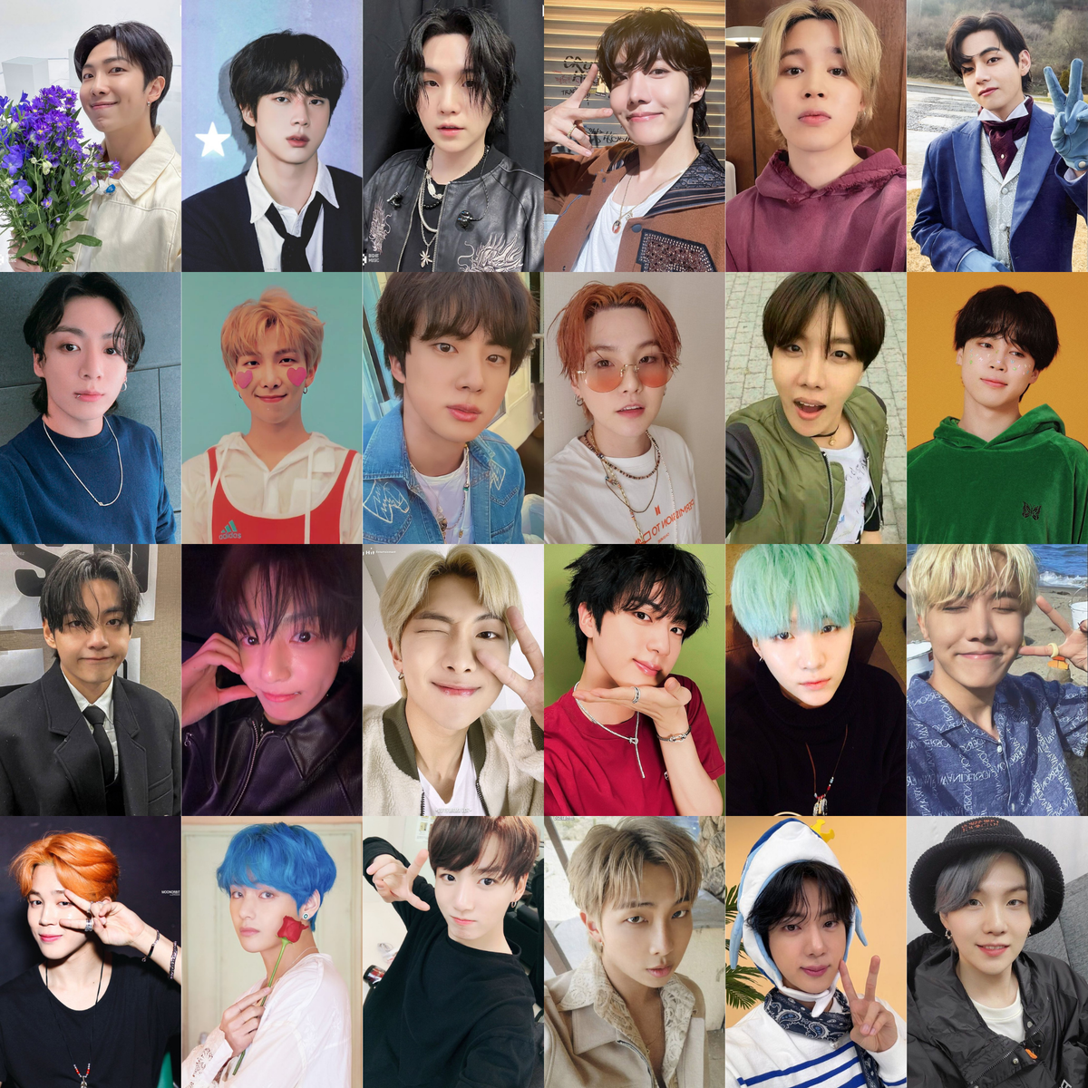 Photocards Fanmade BTS | Sencillas y Holográficas | 5.5x8.8 cm | Paquete 50 o 100 piezas