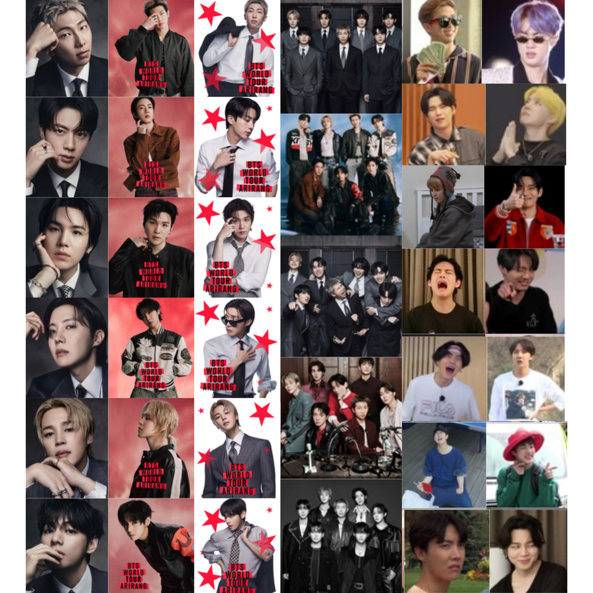Stickers Fanmade BTS | Holográficos y Sin Laminado | Varios tamaños | Paquete 100 piezas